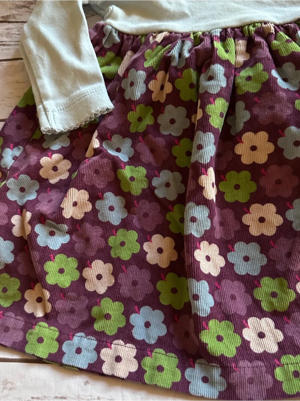 Mini Boden floral cord dress